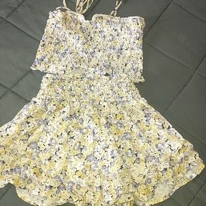 Wild Fable Smocked Ruffle Short Set worn once